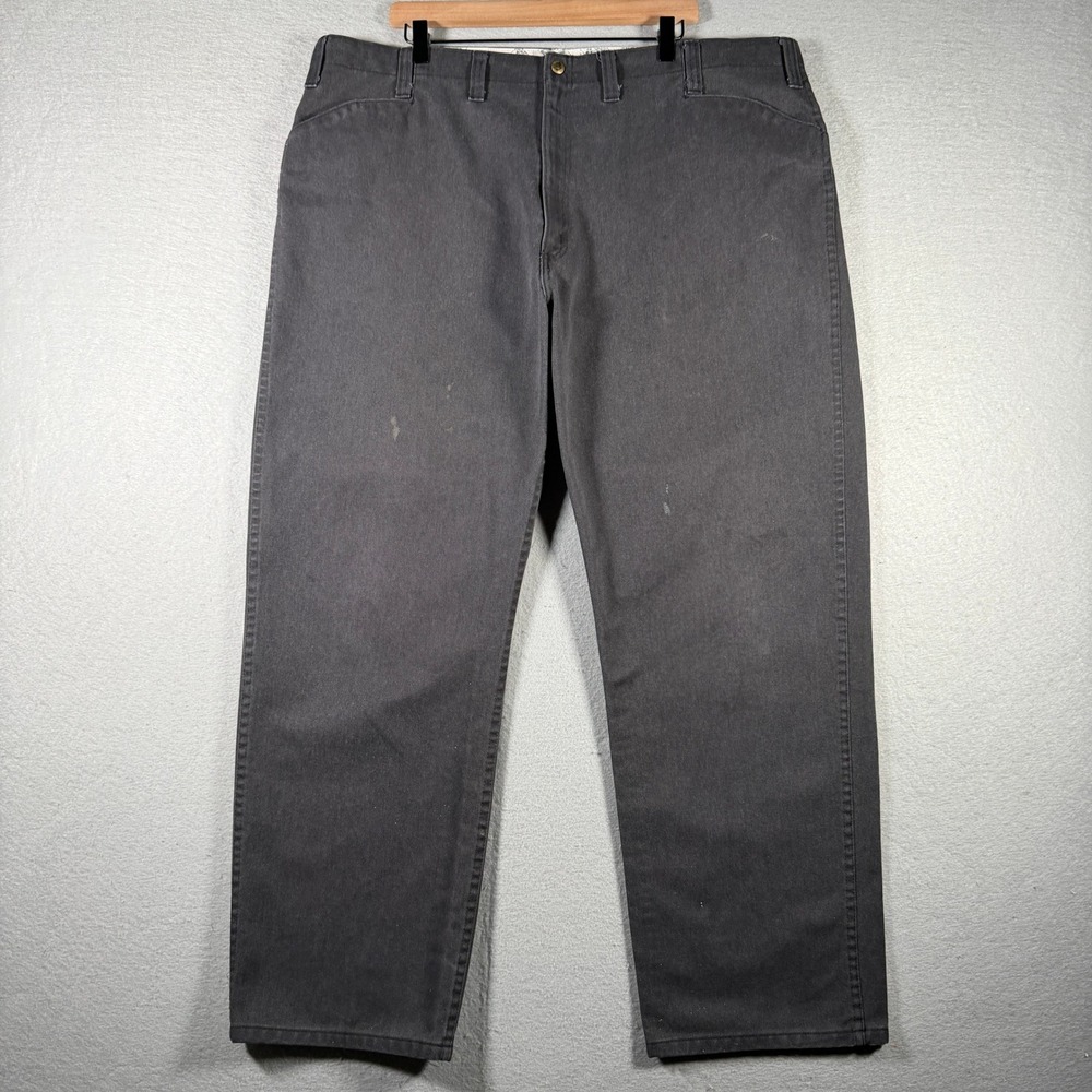 Ben Davis Mens Gray Work Pants Style 694 Straight Leg Twill Size 44x30